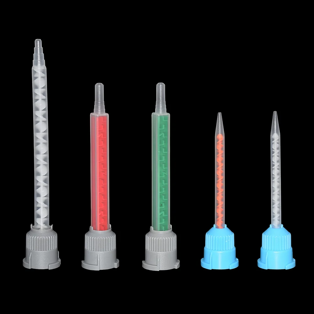 5pc Static Mixer AB Glues 1:1 Mixing Tube Epoxy Adhesives Mixing Nozzle Glue Adhesives Cartridges 10:1 Static Mixing Nozzles Set