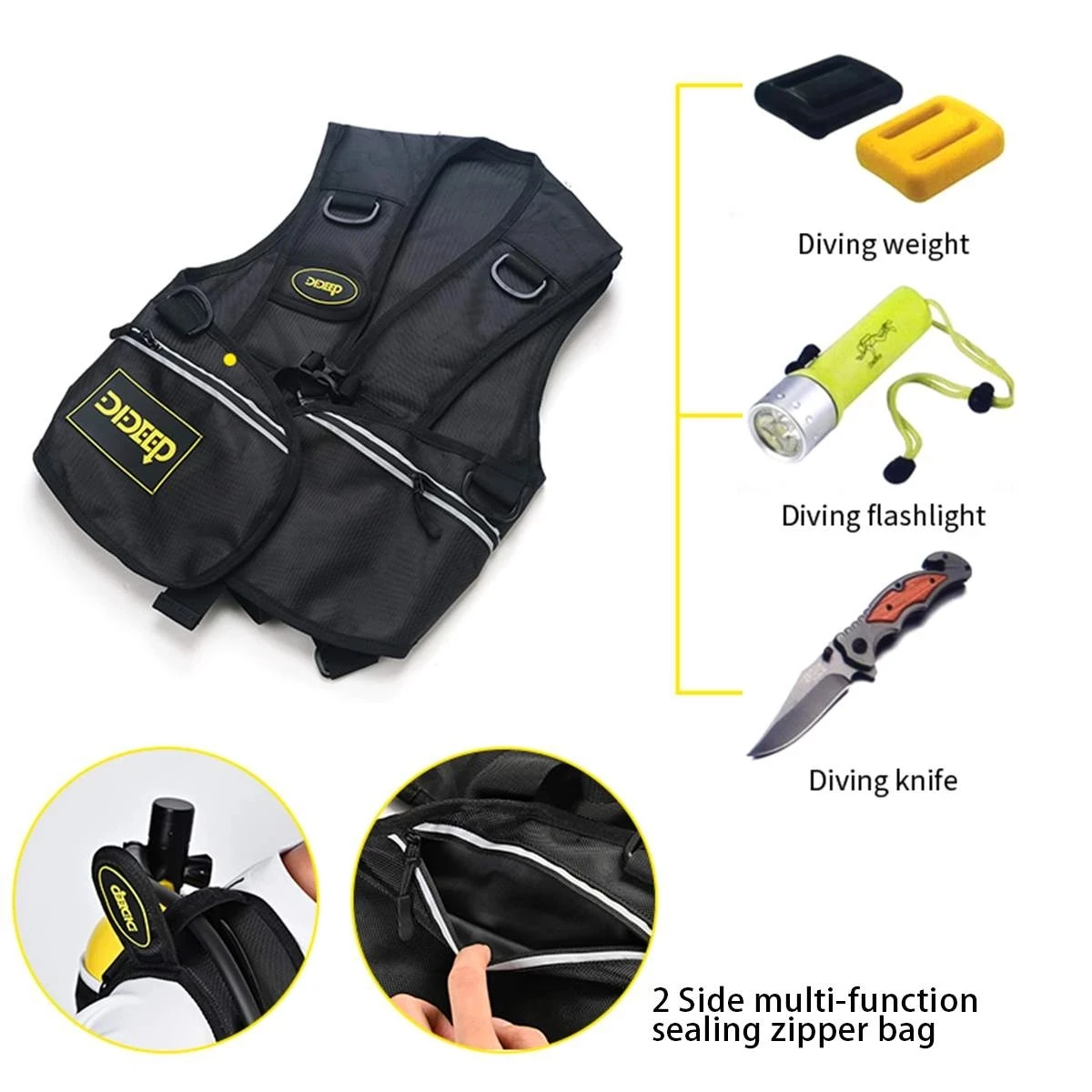 Scuba Drving Tank Vest Bag for 2L Scuba Tank Diving Oxygen Cylinder Storage Back Bag Snorkeling Dive Equipment