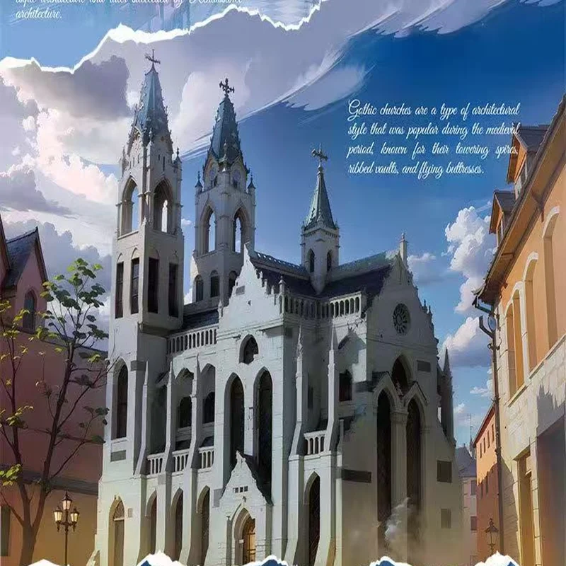 4136 قطعة لعبة بناء نموذج كاتدرائية معماري ، لعبة تعليمية لمشهد الشارع ، ألعاب مكعبات بناء لأعياد ميلاد الأطفال هدية