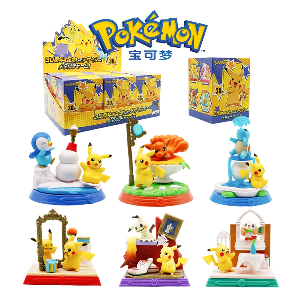 caixa-surpresa-pokemon-edicao-comemorativa-do-30º-aniversario-figura-de-acao-do-anime-pokemon-modelo-de-colecao-pikachu-brinquedo-ornamental-presente