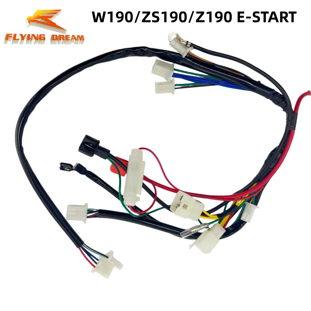 Zongshen/Zongsen190cc W190 Z190 ZS190 Water Proof Wiring Harness Loom 5 PIN Electric Start Engine Pit Dirt Bike Motorcycle ATV