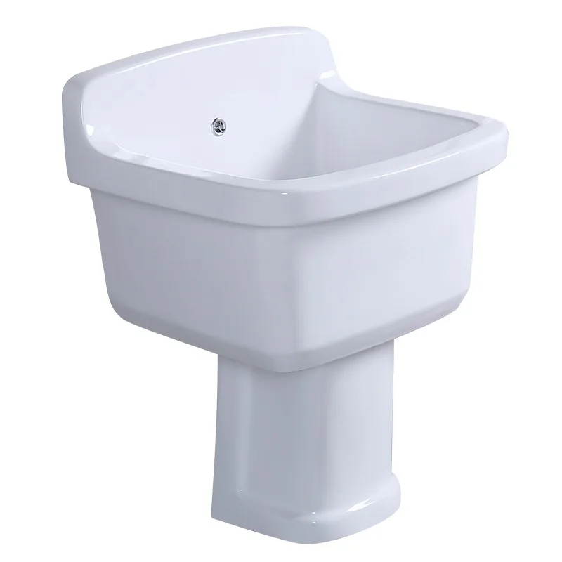 Column-type split ceramic mop pool mop pool sink balcony bathroom square mop bucket household