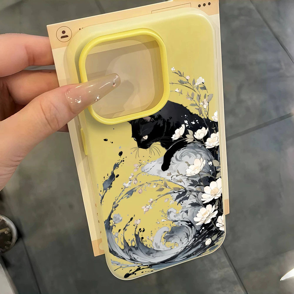 Für Samsung Galaxy S21 S26 S25 S24 S23 S22 Ultra Plus FE Hülle Künstlerische Wellen-Katzen-Abdeckung Für A37 A36 A54 A55 A56 Staubdichte Hülle – Detail 8