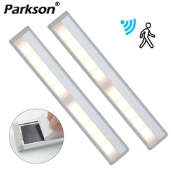 PIR 모션 센서 LED 야간 조명, 무선 10LED AAABattery 옷장 조명, 캐비닛 아래 조명, 가정용 찬장 옷장