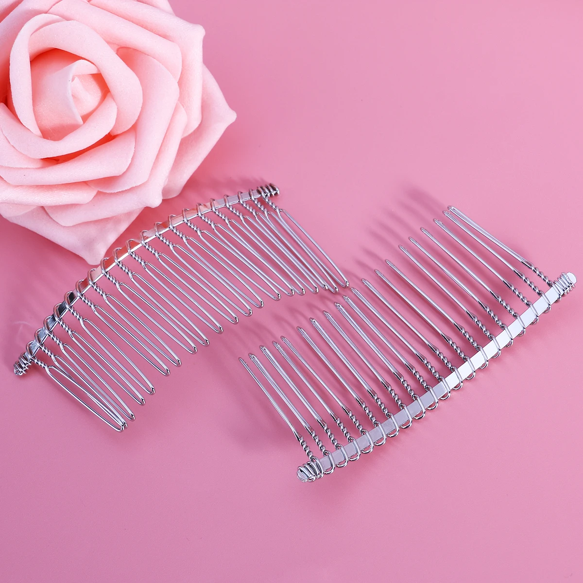 

Fancy DIY Metal Hair Comb Bridal Veil Clip Wedding Straight Teeth Jewelry Accessory Elegant Women Party Prom Hairpin Gift Use