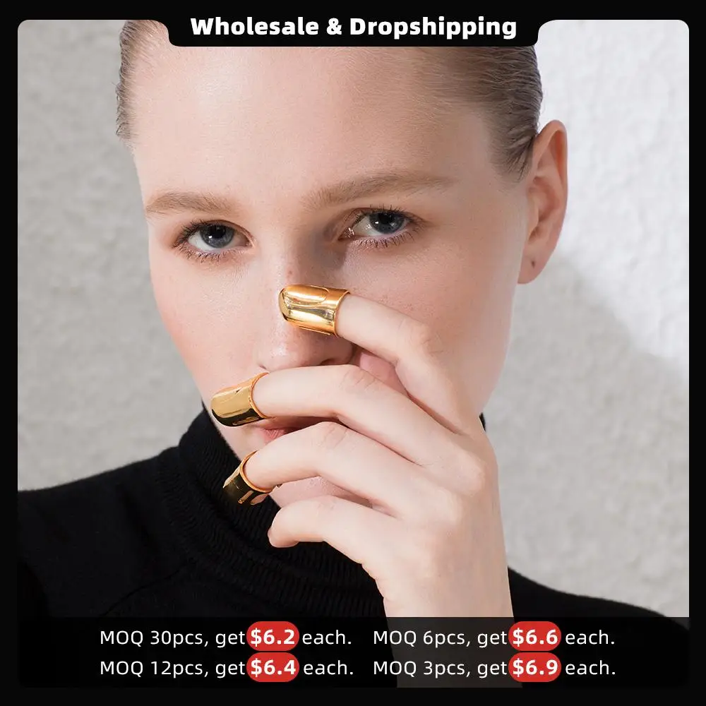 Punk Nails Ring Finger Rings For Women Accessories Gold Color Creative Ring Fashion Jewelry Gift Dropshipping R194024