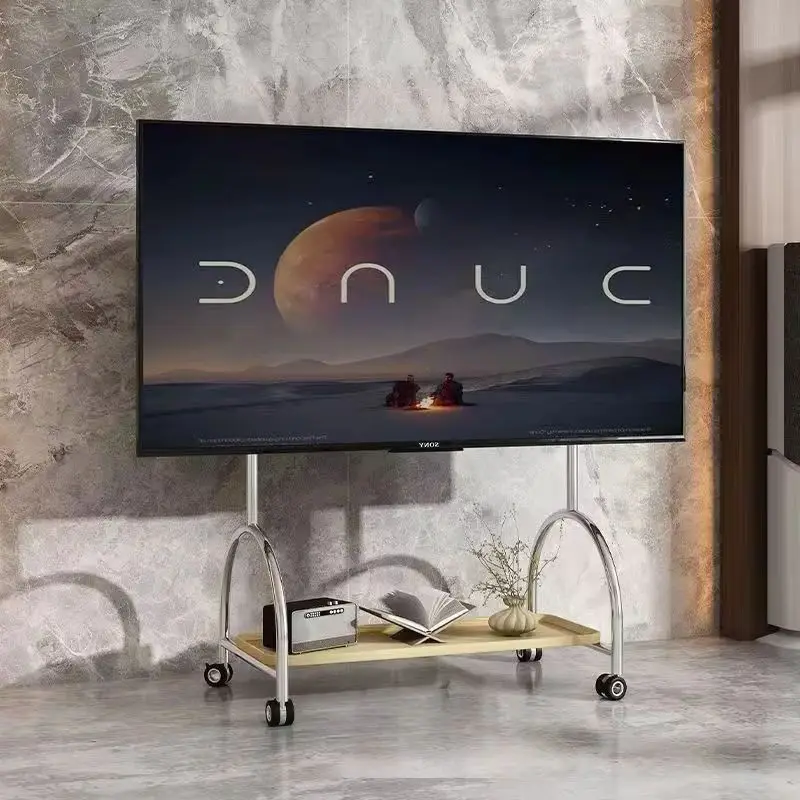 Living Room Large TV Special Movable Floor-to-Ceiling Stand Thickened Bracket Compatible with 60-85 Inch Screens Including 85 I