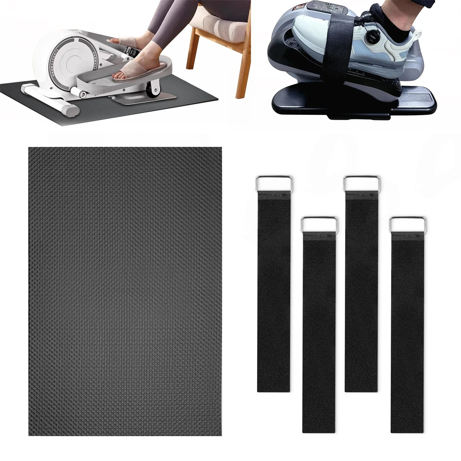 5 قطعة حصيرة تمرين الساق القطع الناقص غير القابلة للانزلاق تنطبق على أداة التجديف البيضاوية تحت المكتب أثناء الجلوس بشكل مثالي للقدم الكهربائية