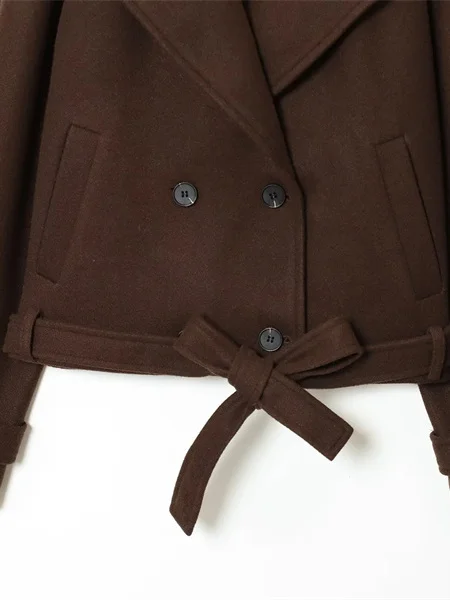 เสื้อโค้ทผู้หญิงแฟชั่น แขนยาว ทรงเรียบง่าย สไตล์ฤดูใบไม้ร่วง รุ่นใหม่ล่าสุด พร้อมเข็มขัด คอปกสูท ดีไซน์อเนกประสงค์ สำหรับสุภาพสตรี...