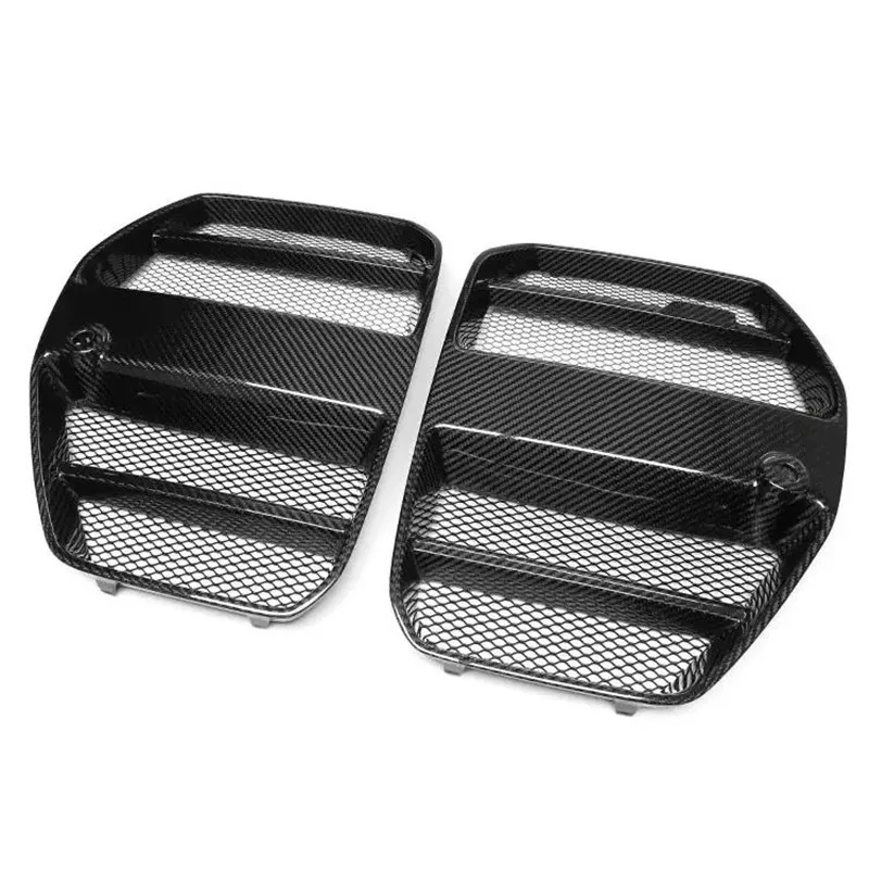 

For BMWs G80 G81 M3 G82 G83 M4 2021+ Carbon Fiber Upgrade Front Bumper GrillAir Covers Car Front Bumper Grille Racing Grills FRP
