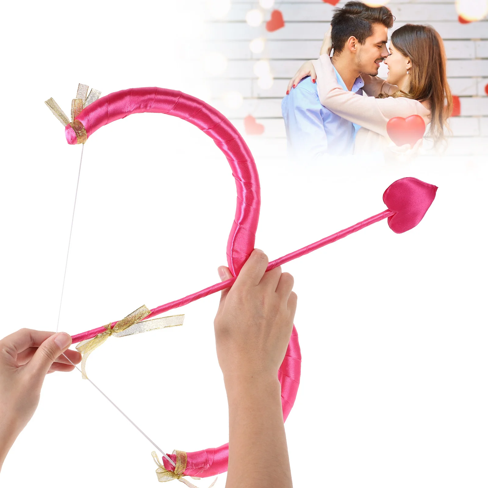 1 conjunto de arco e flecha cupido, espuma leve, adereços adoráveis para fantasia, festa dos namorados, cosplay, suprimentos fotográficos, arco e flecha cupido