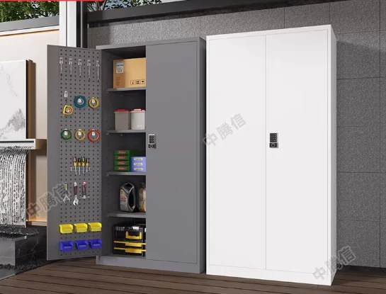 Heavy-Duty Tool Cabinet Workshop Hardware Toolbox Double-Door Factory Locker Combination Lock Storage Cabinet Secure Tool Cabine