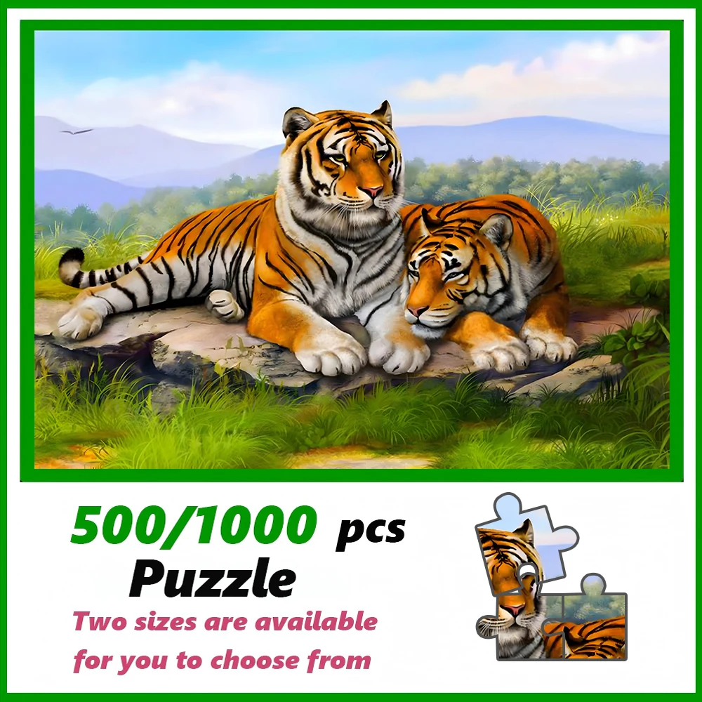 

A high-quality 500/1000-piece puzzle, perfect for adults, is a fun family game that helps relieve stress and is great for birthd