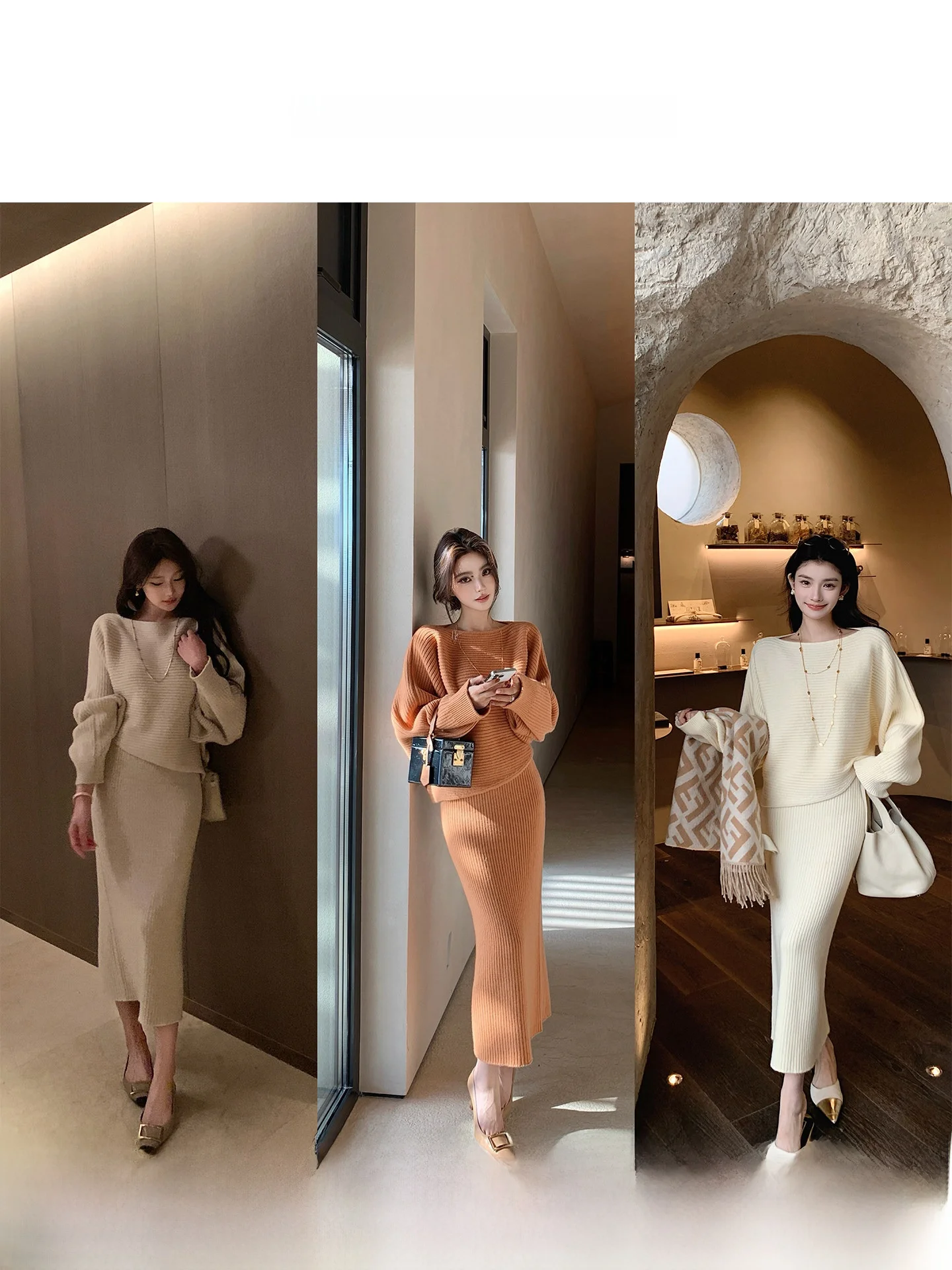 

Lilylikes Luxury Wool Softness One-Piece Asymmetrical Skirt Set High-End Feel Casual Style Winter Collection for Women