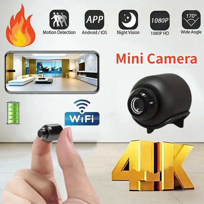 1080P HD Mini Camera Wireless Surveillance Security Video Cam Night Vision Motion Detect Camcorder Mini Cam Monitor Smart 2026