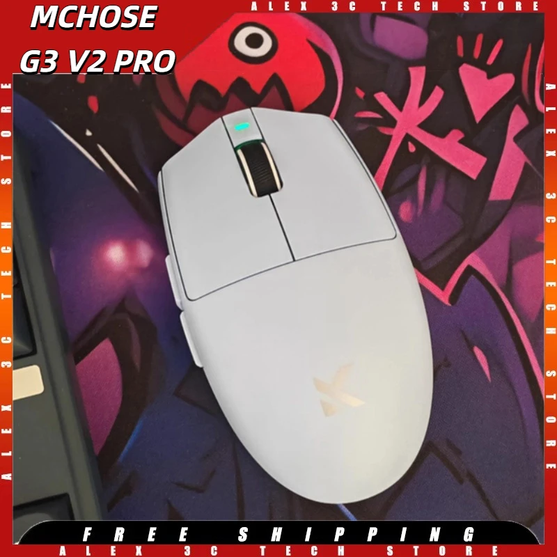

Беспроводная мышь Mchose G3 V2 Pro 2,4G Bluetooth PAW3395 26000DPI 650IPS 59g Легкая 800 мАч M-концентратор для игр и офиса