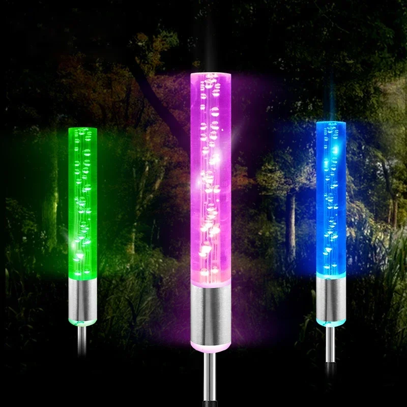 Solar Garden Lights Outdoor Acrylic Solar Tube Bubble Lights Waterproof Color Changing LED Solar Light  Landscape Garden lamp