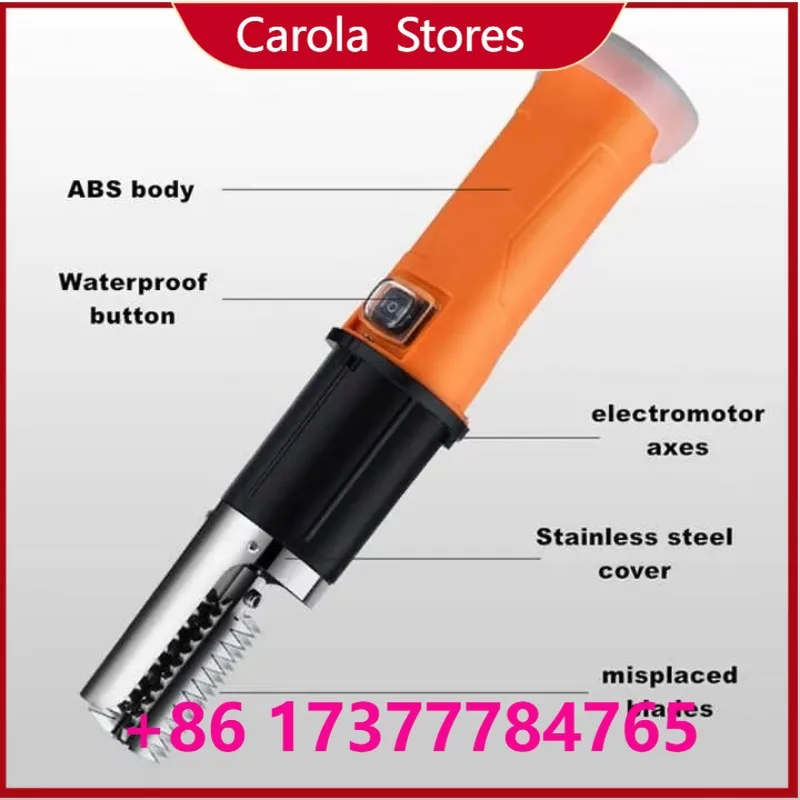Wireless Powered Handheld Fish Scaler Fast Automatic Fish Scale Remover Machine for Seafood Processing