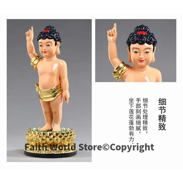 Wholesale Buddha figure Southeast Asia HOME SHOP Propitious FENG SHUI bathing buddha Sakyamuni Prince TAI ZI FO buddha statue