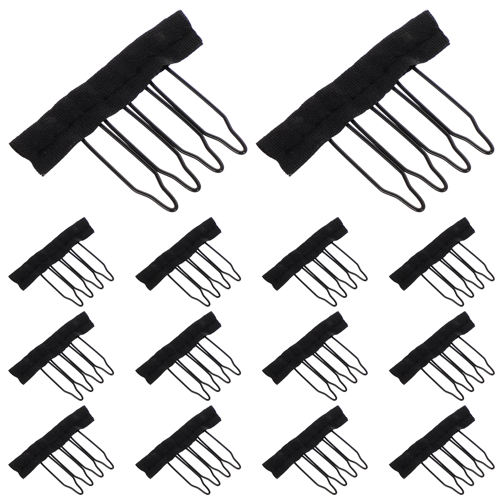 

30pcs Hairpiece Accessories Metal Brushes Clamps Small Clips Teeth Combs For Making Caps For Caps Wide Comb Spring Tools
