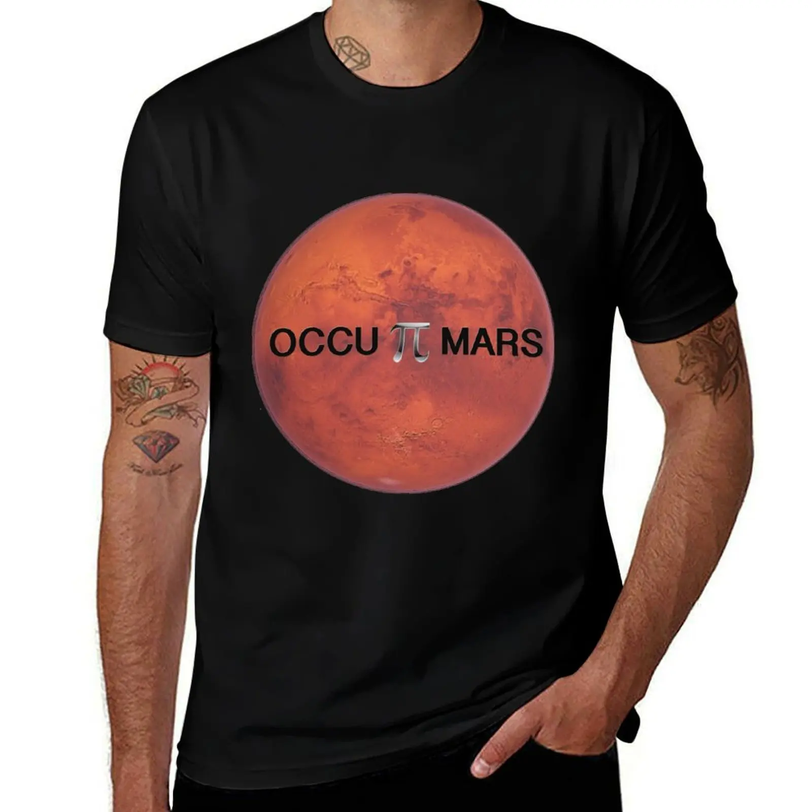 

OCCUPY MARS T-Shirt Fashion Casual Short Sleeve Top