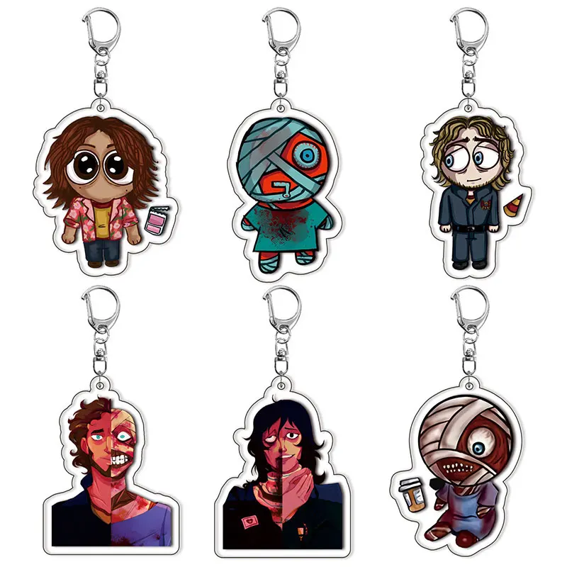 Llaveros para enjuague bucal de juego de terror, bolsa de accesorios, Jimmy Curly Anya Daisuke Sallyface Swansea, joyería, regalos para seguidores