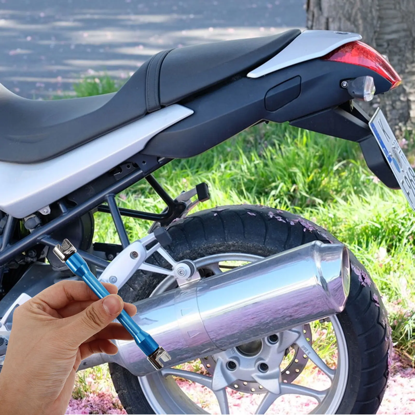 

1Set Motorcycle Spoke Wrench Spoke Tightening Tool Multi Use Repair Kit Ratchet Socket Spanner Motorbike Tool Kit