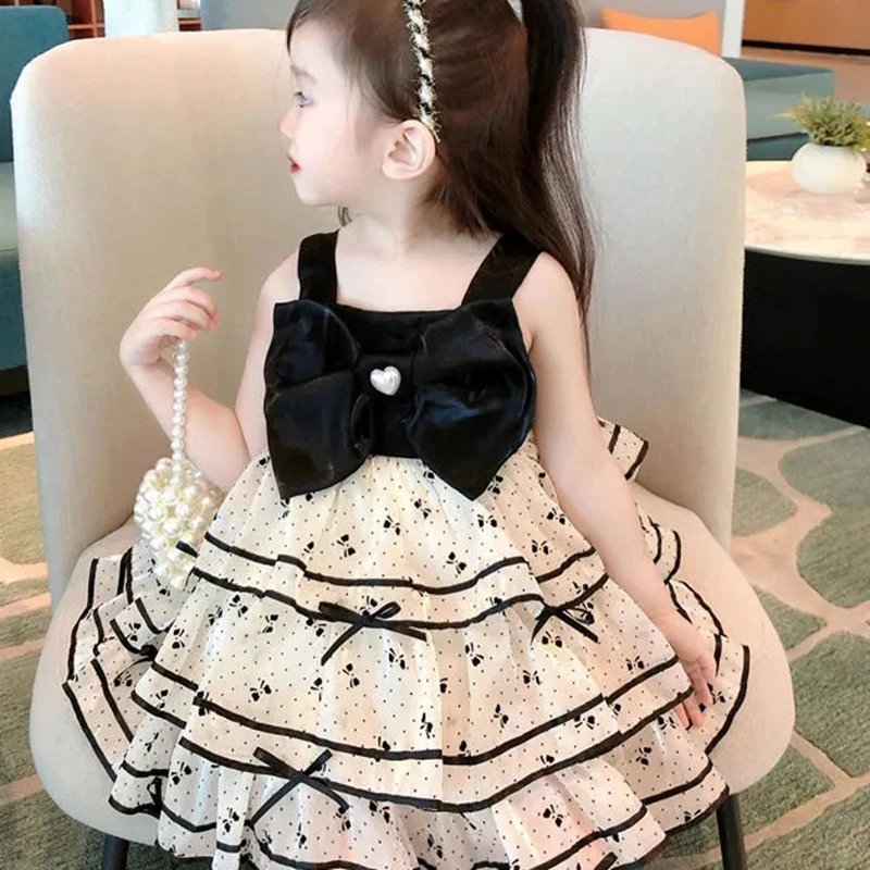 2-6Years Toddler Baby Summer Strap Dresses for Girls Cute tutu Princess Dress Children Clothing Infant Outfits Dress 3 4 5 6