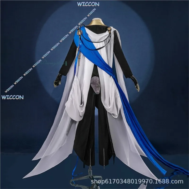Kostium Cosplay Arknights Moe/Tragodia Płaszcz Peruka Uszy Ogon Akcesoria Pełny Zestaw Uniform Halloween Karnawał Impreza Dla Mężczyzn
