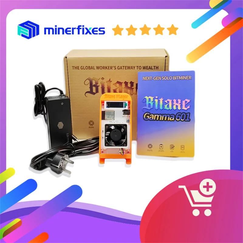 الأصلي Bitaxe 601 1.2TH/S WiFi Solo Asic Bitcoin Miners BTC Crypto Miner للمنزل مع الاتحاد الأوروبي PSU