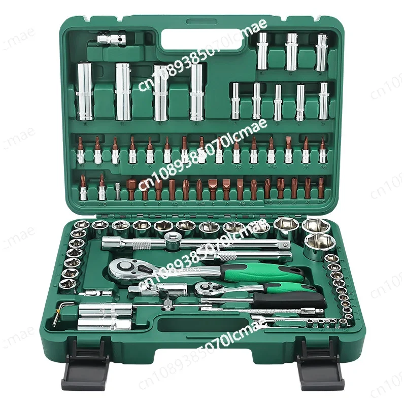 108PCS Garage Workshop Workstation Tool Box Hand Tools Kits Set Ratchet Hardware