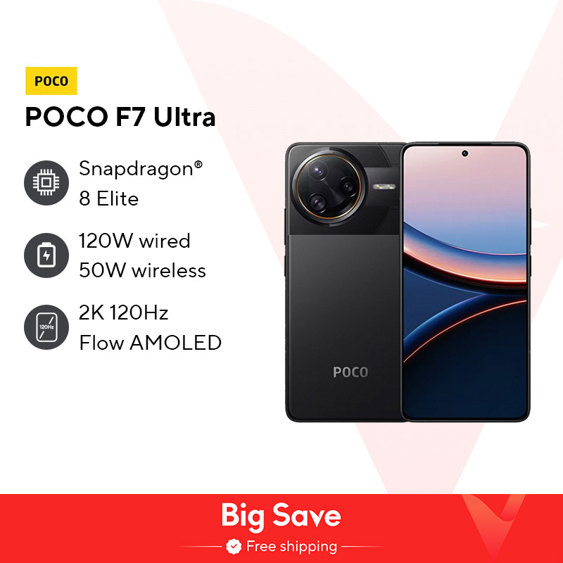  POCO F7 ULTRA, advance price Flagship Snapdragon®8 Elite huge 5300 mAh (typ) battery AMOLED Flow 
