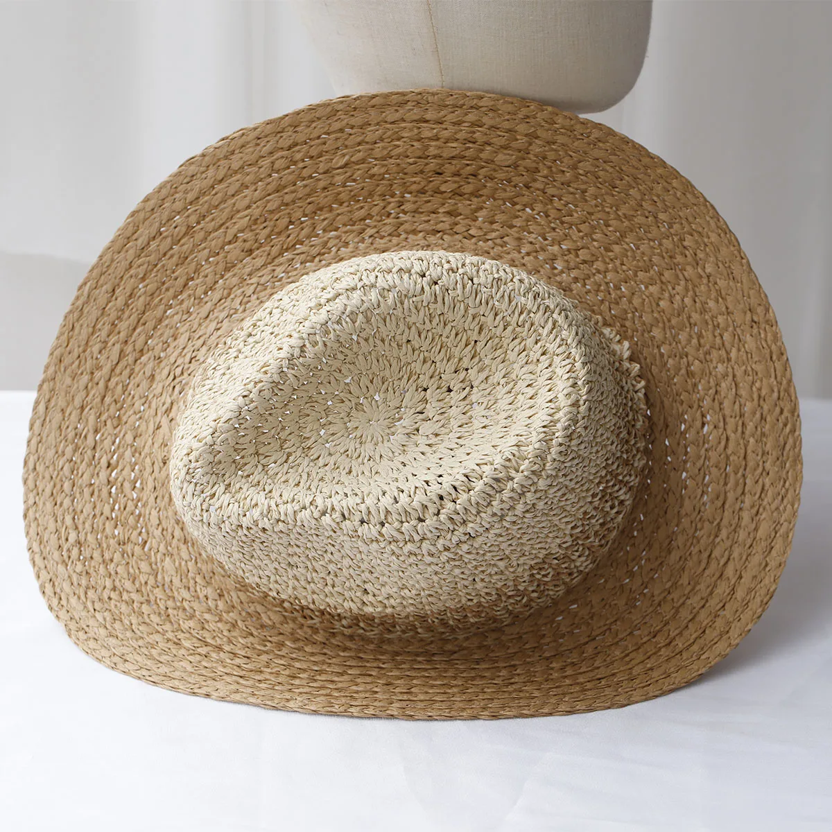 2024 New fashion Style bucket hat Multicolor Foldable Sun Crochet Hat For Beach, Travel And Vacation handmade straw hat