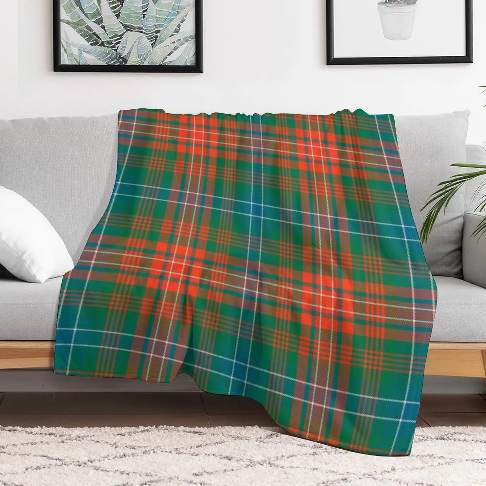 Wilson Ancient Tartan Throw Blanket Multi Use Warm Blanket for Living Room Bedroom