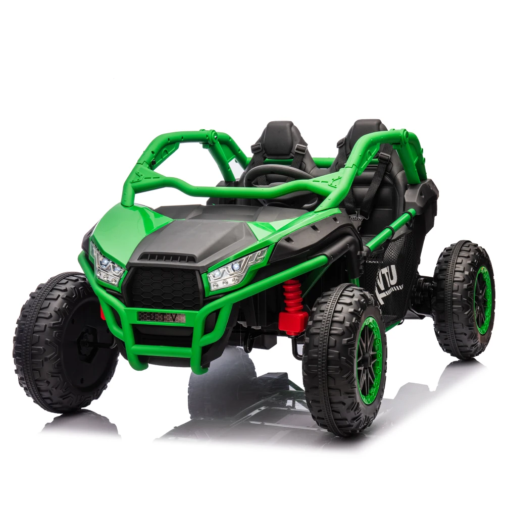 UTV de paseo para niños de dos plazas de 24 V con controles parental y 400 W de potencia para niños de 3 años.