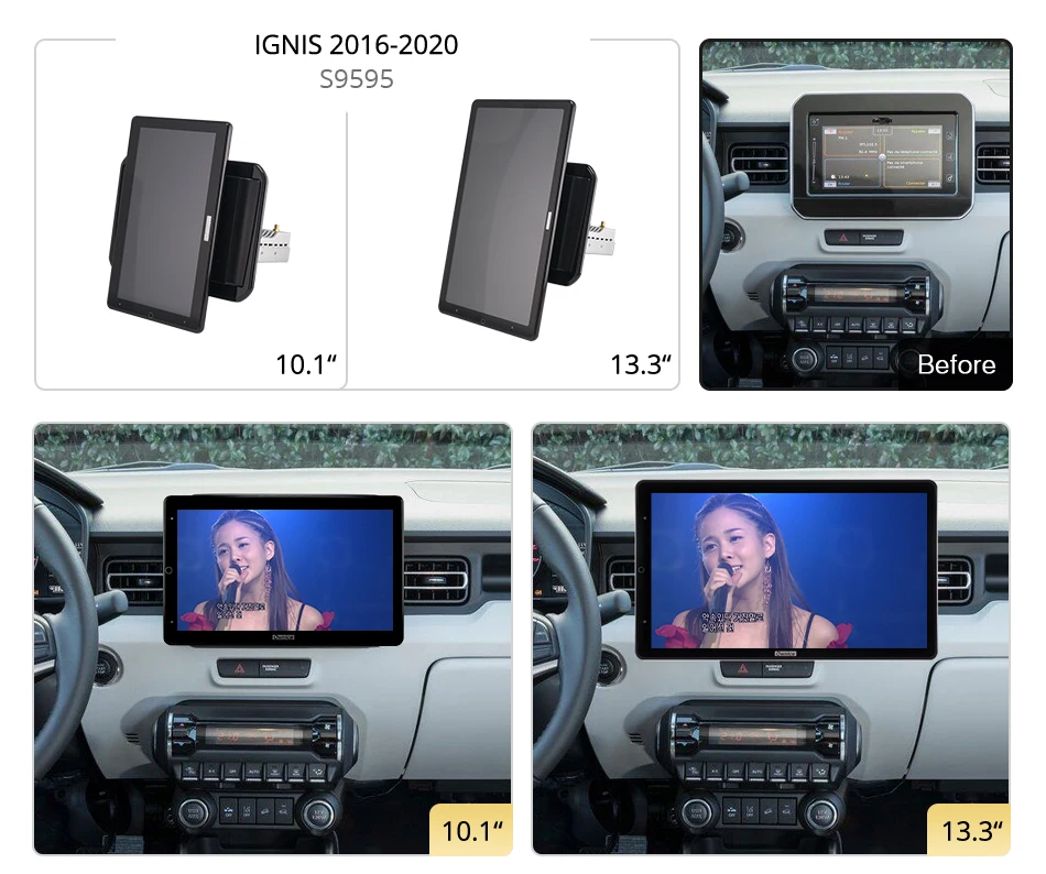 1920*1080 Nano Ownice Android 12.0 for SUZUKI IGNIS 2016-2020 Car Radio Video Audio 13.3