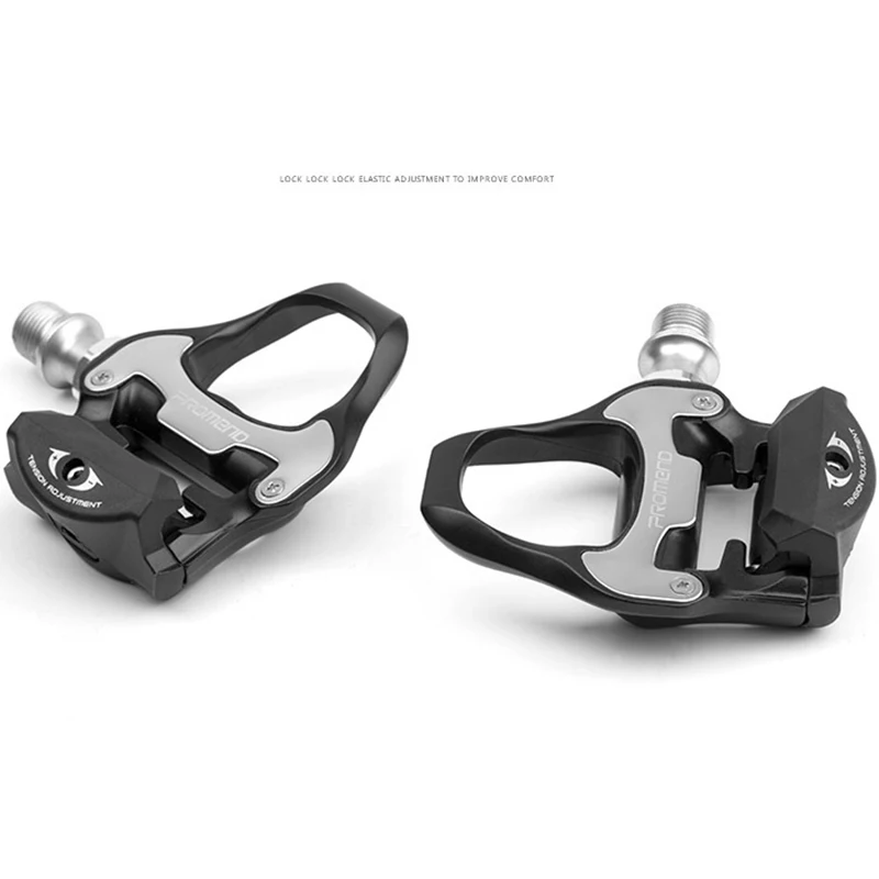 New Cr-Mo Axle Self-lock Road Bicycle Pedals with Cleats CNC Aluminum Alloy Body Bearing Road Bike Pedal for Shimano SPD-SL