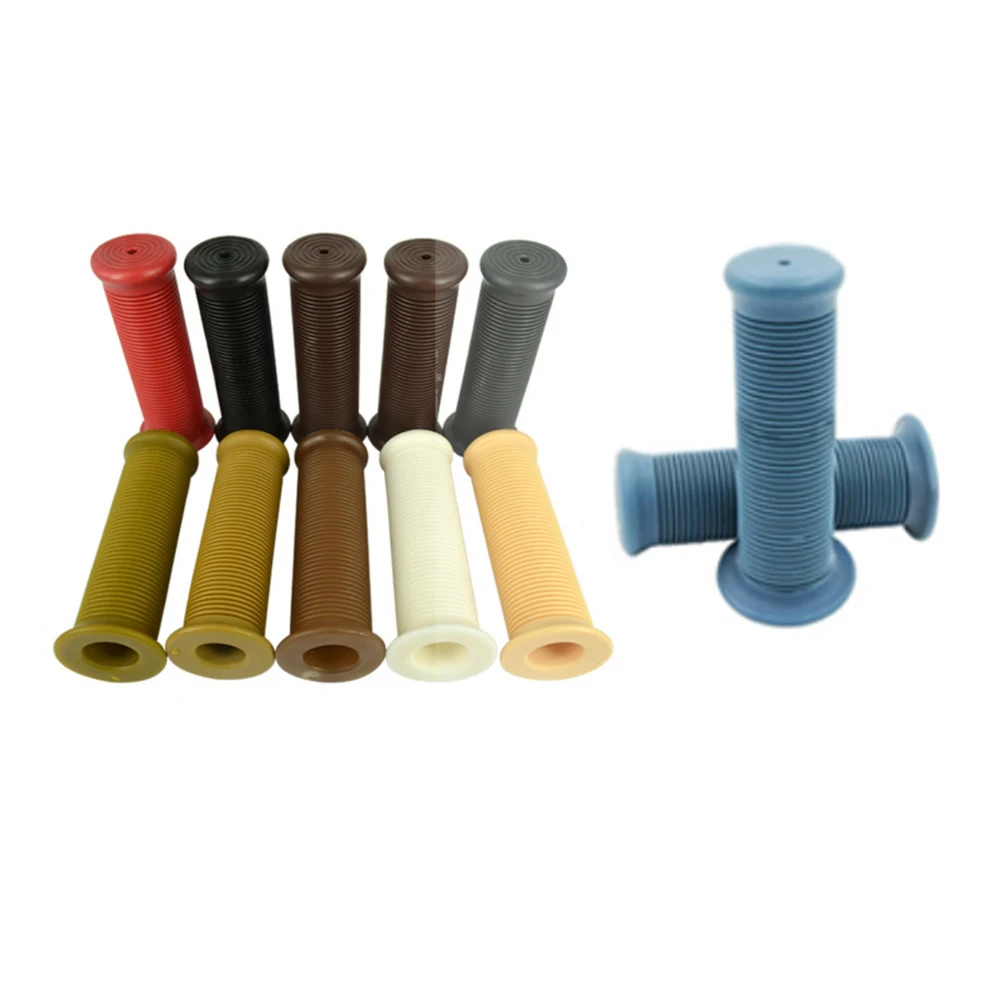 

1Pair Motorcycle Tpr Rubber Handlebar Grips Non-Slip Shock Absorbing Vintage Style Universal 25-28Mm Bike Handlebar Covers