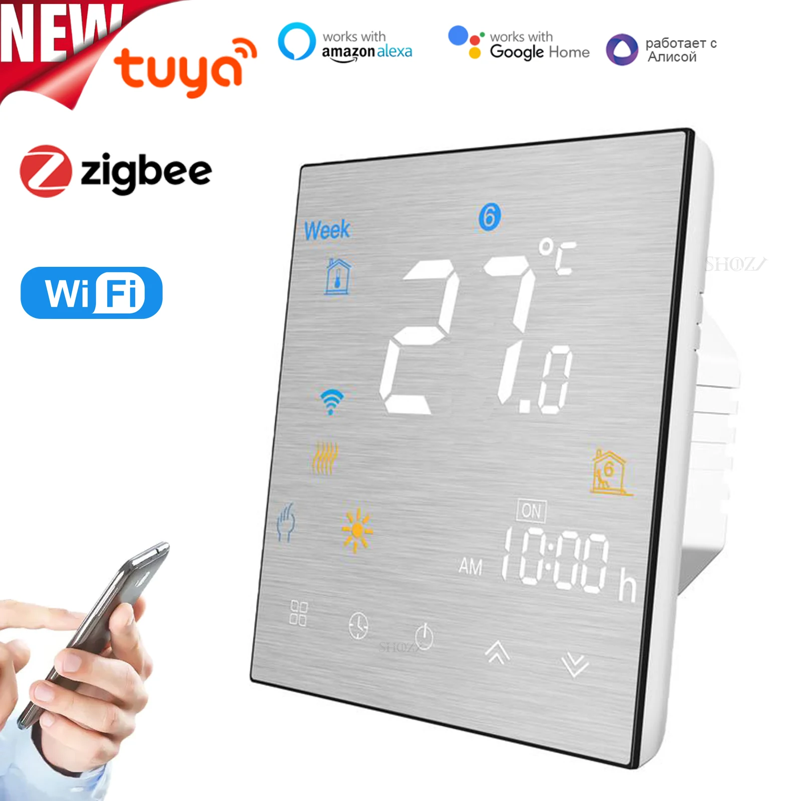 

ZIGBEE Thermostat Programmable Room Temperature Controller for Gas Boiler/Electric Floor Heating/Water Working with SMART LIFE