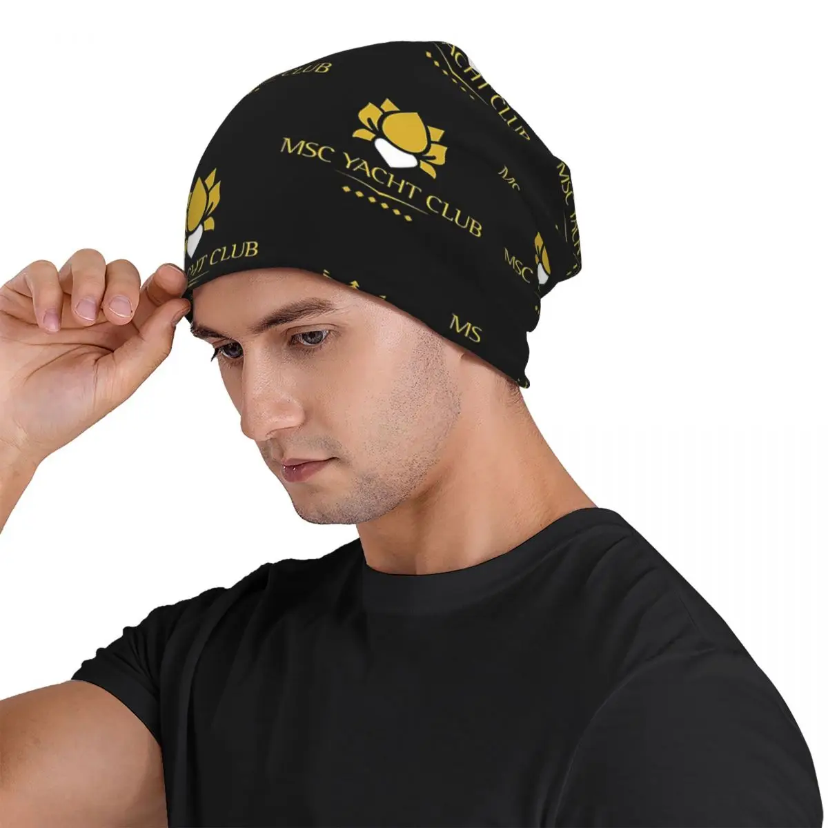 MSC Yacht Club Logo Design Cap Men Women Adult Beanies Caps Knitting Bonnet Hat Warm Fashion Autumn Winter Outdoor Skullies Hats