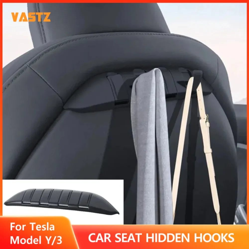 

Для Tesla Model 3 2017-2023 Y 2021-2023 Скрытые крючки для автомобильного сиденья Вешалка для сумки на заднее сиденье Кронштейн для подголовника Вешалка Автомобильные аксессуары