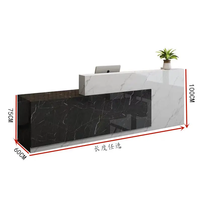 Storage Luxury Reception Desk Modern Display Salon Beauty Reception Desk Italian Nordic Escrivaninha Commercial Furniture