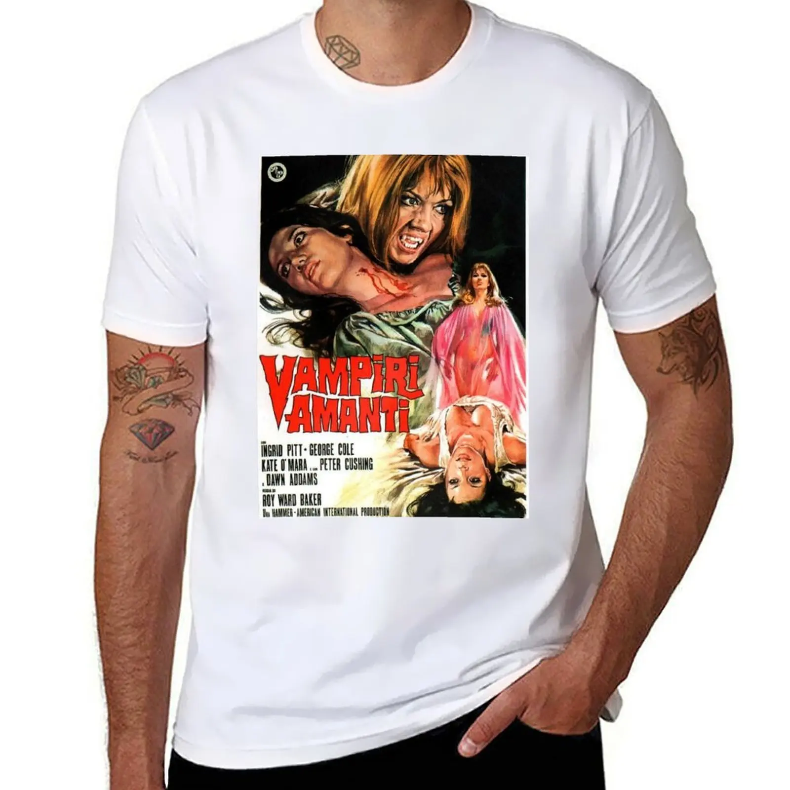 Camiseta con póster de la película The Vampire Lovers, camiseta para vacaciones y actividades al aire libre