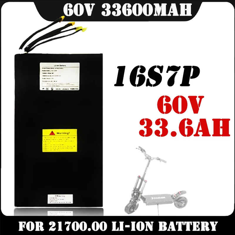 21700 33.6Ah 60V Battery 33600mah 1800W  Lithium Ion Battery