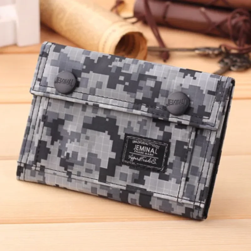 Portafogli per le donne Camouflage Canvas Money Bags portamonete portamonete femminile portafoglio corto coreano uomo Slimwallet portamonete Bolsa