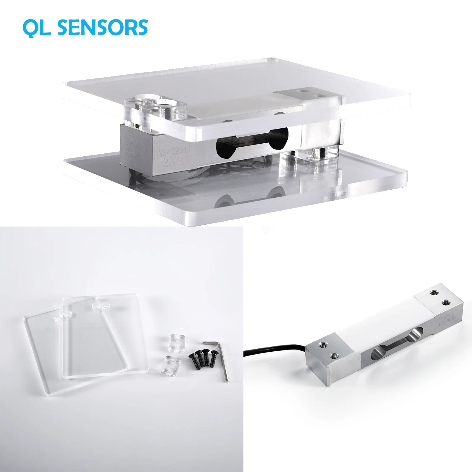 Célula de Carga com Plataforma Pesando o Sensor Placa Acrílica Teste de Pesagem para Hx711 Elevada Precisão 005 6kg 10kg 20kg 40kg 80kg