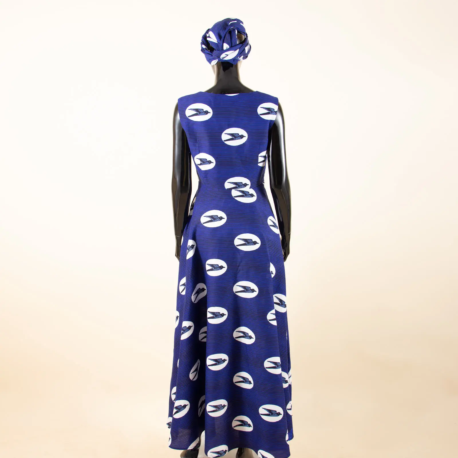 African Dresses for Women Sexy Vintage Summer V-neck Dashiki Print Sleeveless with Headwrap Bazin Riche Party Vestidos Y2225019