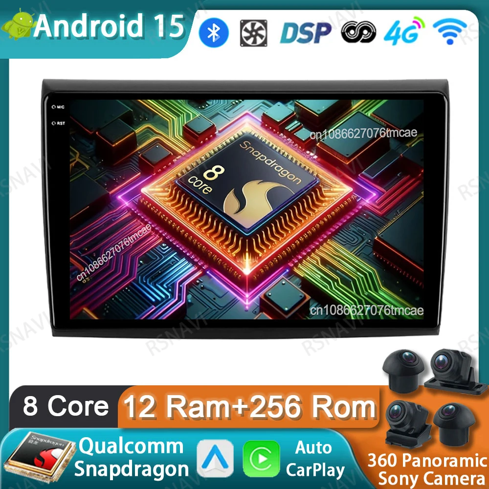 

Car Radio Android 15 For Fiat Bravo 198 2 II 2007 -2014 Multimedia DVD Head Unit Qualcomm BT Autoradio GPS Wireless Carplay Auto