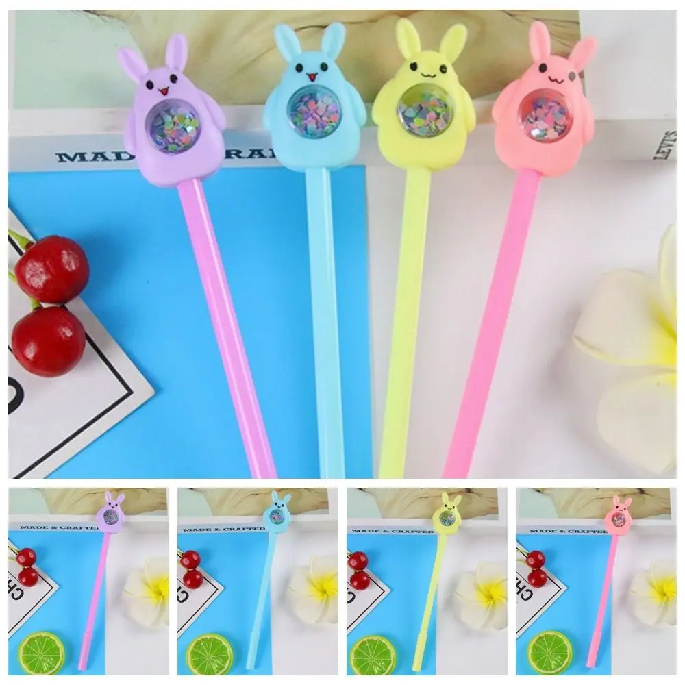 

Funny Sequins Bunny Gel Pens Creative Cute Animal Long Ear Rabbit Neutral Pens Cartoon Small Fresh Signing Pen Examination