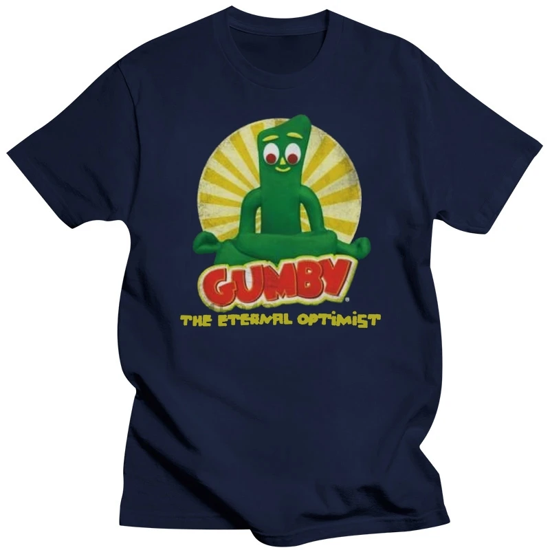 Gumby Optimist  The Eternal Optimist Logo! Licensed Adult Shirt Casual Fitness Men T Shirts